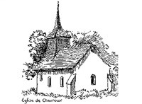 Dessin tiré du livre "La vallée de la Broye", Ric Berger (1894-1984) historien et dessinateur vaudois, Editions du Château, Pully